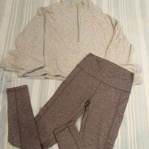 Athleisure pull over Quarter Zip and Leggings Offline by Aerie.